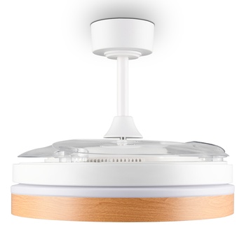 Stropní LED svítidlo s ventilátorem VOLDA bílá/hnědá 4