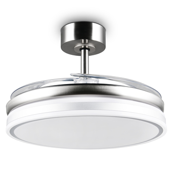 Stropní LED svítidlo s ventilátorem VOLDA stříbrná/bílá 2