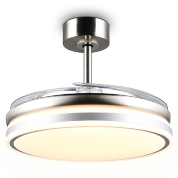 Stropní LED svítidlo s ventilátorem VOLDA stříbrná/bílá 3