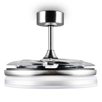 Stropní LED svítidlo s ventilátorem VOLDA stříbrná/bílá 4