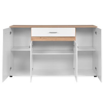 Komoda VOLOS 4 bílá/dub artisan 1