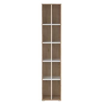 Regál WALKER III dub jackson hickory/bílá 2