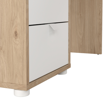 PC stůl WALKER dub jackson hickory/bílá 6