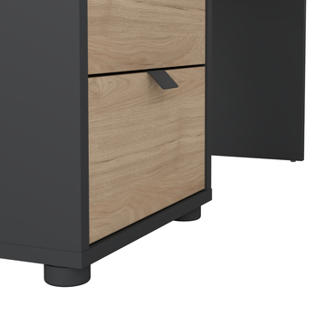 PC stůl WALKER dub jackson hickory/šedá 6