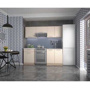 Kuchyňská sestava WANDA vanilka/dub sonoma, šířka 200 cm 1