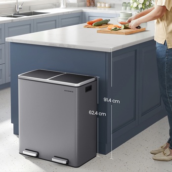Odpadkový koš WASTE 1 šedá, 2x30 l 1
