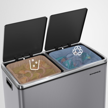 Odpadkový koš WASTE 1 šedá, 2x30 l 3
