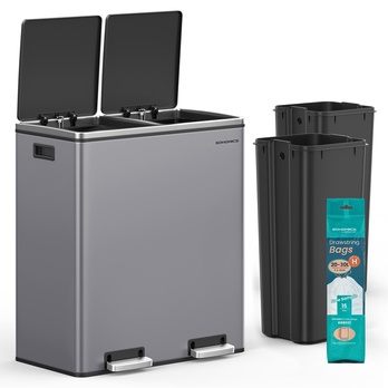 Odpadkový koš WASTE 1 šedá, 2x30 l 5