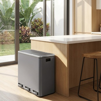 Odpadkový koš WASTE 2 šedá, 3x18 l 1