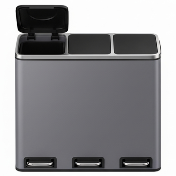 Odpadkový koš WASTE 2 šedá, 3x18 l 3