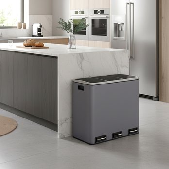 Odpadkový koš WASTE 2 šedá, 3x18 l 6