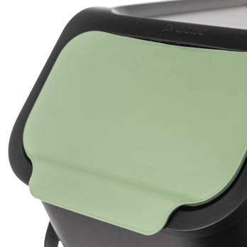 Odpadkový koš na tříděný odpad WASTE zelená/černá, 25 l 1