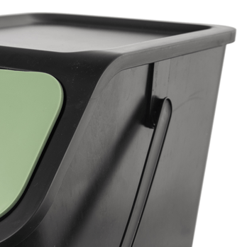 Odpadkový koš na tříděný odpad WASTE zelená/černá, 25 l 2