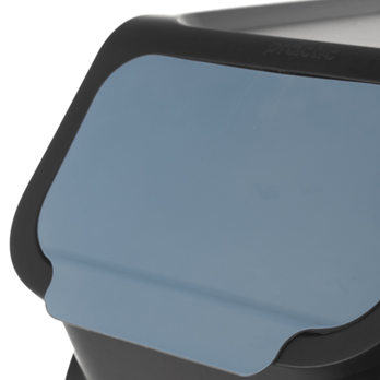 Odpadkový koš na tříděný odpad WASTE modrá/černá, 25 l 1