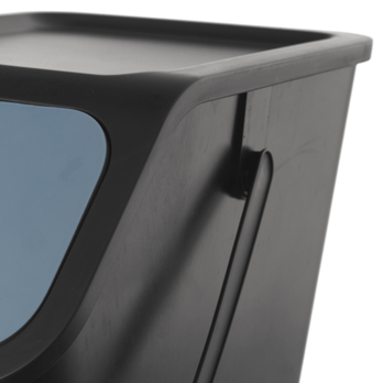 Odpadkový koš na tříděný odpad WASTE modrá/černá, 25 l 2