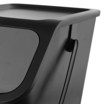 Odpadkový koš na tříděný odpad WASTE černá, 25 l 2