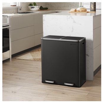 Odpadkový koš WASTE černá, 2x30 l 1