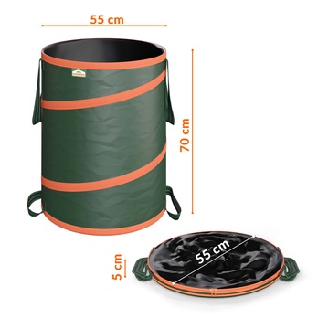 Pytle na zahradní odpad WASTE zelená, 3 ks, průměr 55 cm 8