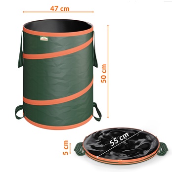 Pytle na zahradní odpad WASTE zelená, 3 ks, průměr 47 cm 9