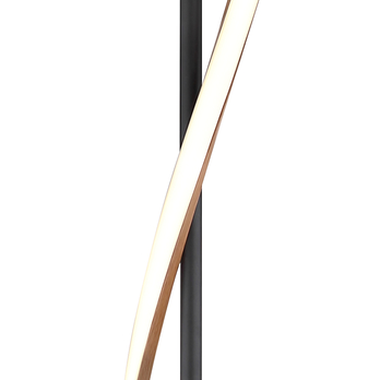 Stojací lampa WATKINS černá/hnědá 1