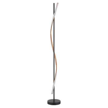 Stojací lampa WATKINS černá/hnědá 2