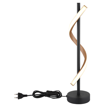 Stolní lampa WATKINS černá/hnědá 3