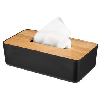 Box na papírové kapesníky WENKO ROTELLO černá/přírodní 1
