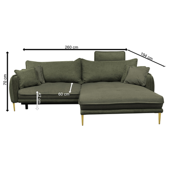 Sedací souprava WHISPER II pravá, zelená 6