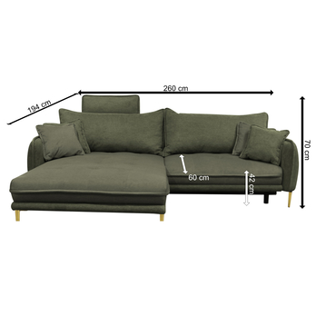 Sedací souprava WHISPER II levá, zelená 6