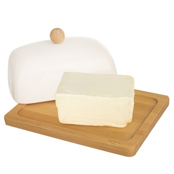 Máslenka WHITELINE bambus/bílá 1