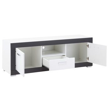 TV stolek WHITNEY GREY GR1 bílá/šedá 2