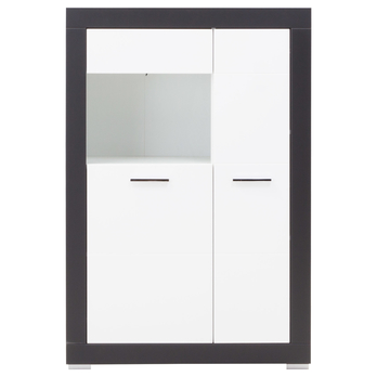 Vitrína WHITNEY GREY GR5  bílá/šedá 3