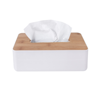 Box na papírové kapesníky  WHITNEY bambus/bílá 1