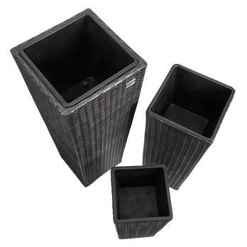 Vysoký obal na květiny WICKER hnědá, 3 ks 3
