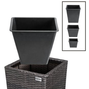 Vysoký obal na květiny WICKER hnědá, 3 ks 4
