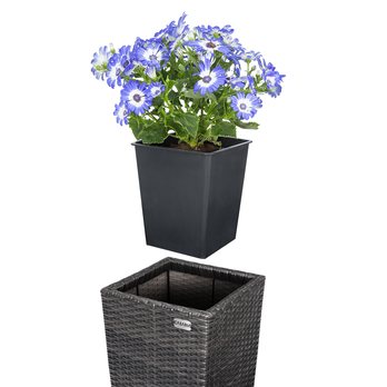 Vysoký obal na květiny WICKER hnědá, 3 ks 5