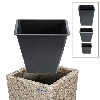 Vysoký obal na květiny WICKER krémová, 3 ks 6