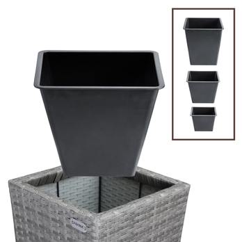 Vysoký obal na květiny WICKER šedá, 3 ks 6