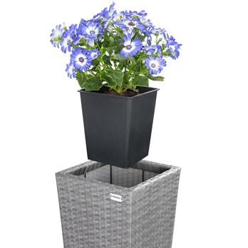Vysoký obal na květiny WICKER šedá, 3 ks 7
