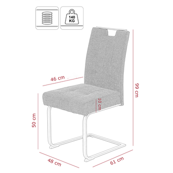 Jídelní židle WIEN S antracitová, set 2 ks 7