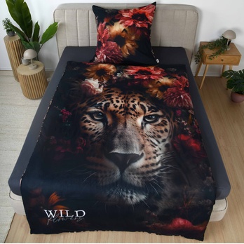 Povlečení WILD FLOWER leopard, 70x90 a 135x200 cm 1