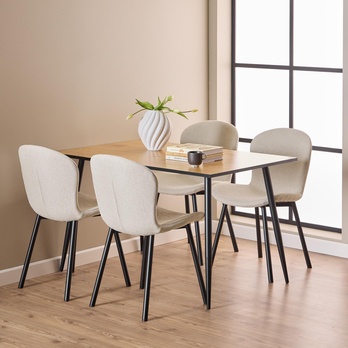Jídelní stůl WILMA 120 divoký dub/matná černá 6