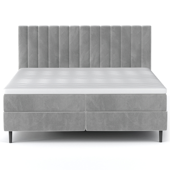 Postel s matrací WINDA světle šedá, 180x200 cm 3