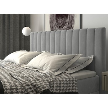 Postel s matrací WINDA světle šedá, 180x200 cm 5