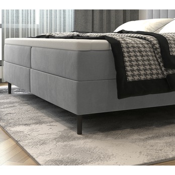 Postel s matrací WINDA světle šedá, 180x200 cm 6