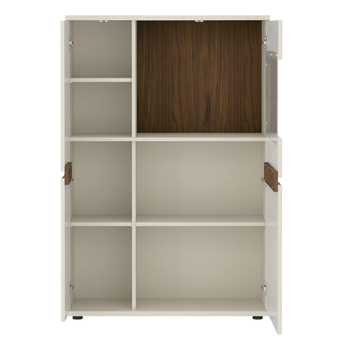 Vitrína WISTING 138 2D kašmírová/ořech 1