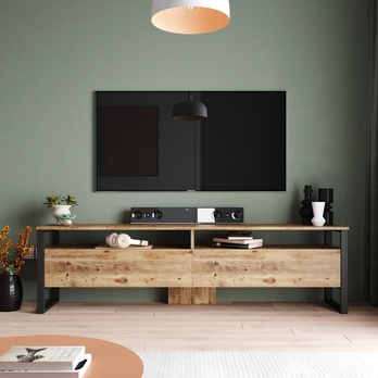 TV komoda WOOD 3 borovice atlantic/černá 3