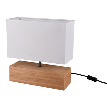 Stolní lampa WOODY 2 bílá/světlé dřevo 2