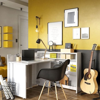 Psací stůl WORK CONCEPT levá, bílá 1