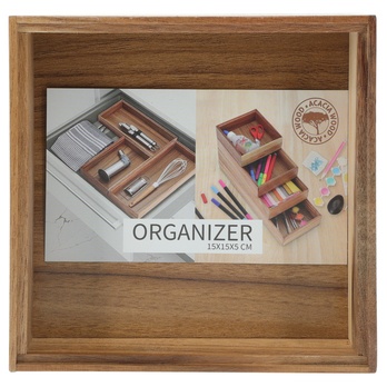 Organizér WYATT akácie, 15x5x15 cm 1